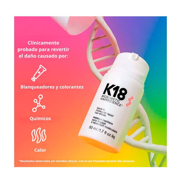 K18 Molecular Repair
Mascarilla reparadora 15ml