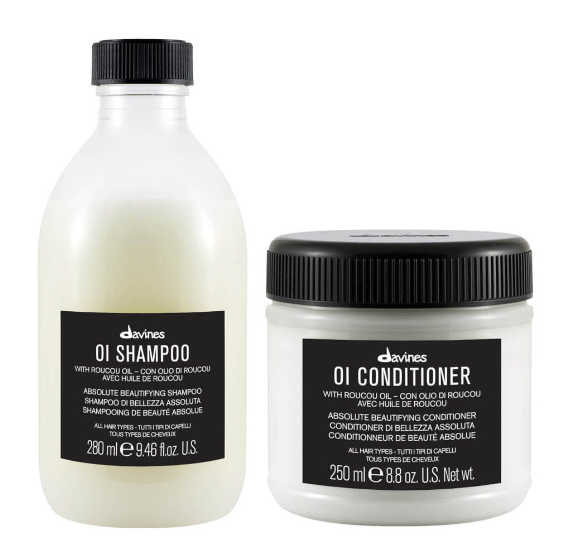 Davines Oi Champú 280 ml y Oi Acondicionador 250 ml