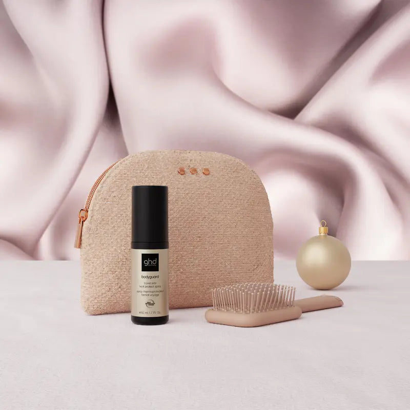 Set regalo ghd beige cashmere: neceser, Bodyguard y mini cepillo