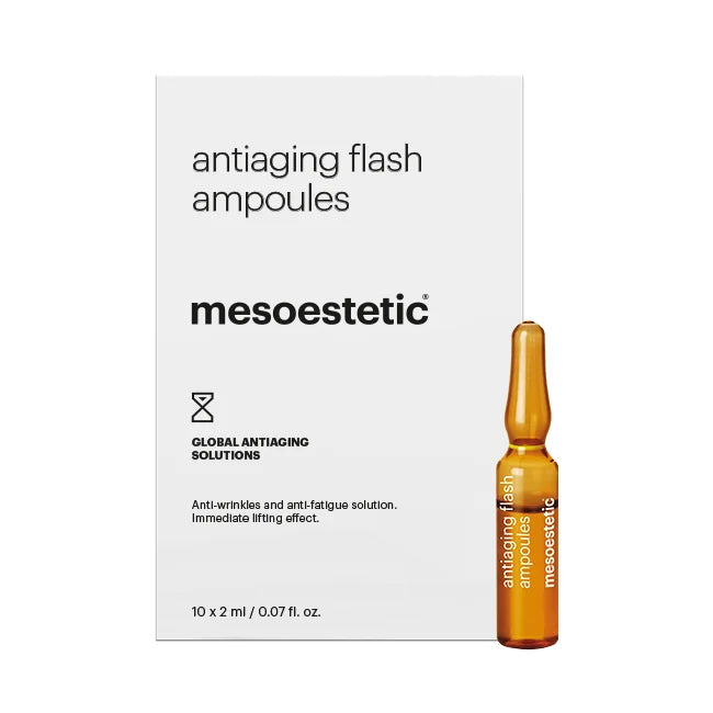 Antiaging Flash Ampoules Mesoestetic - Caja 10 ampollas 2ml con efecto tensor inmediato