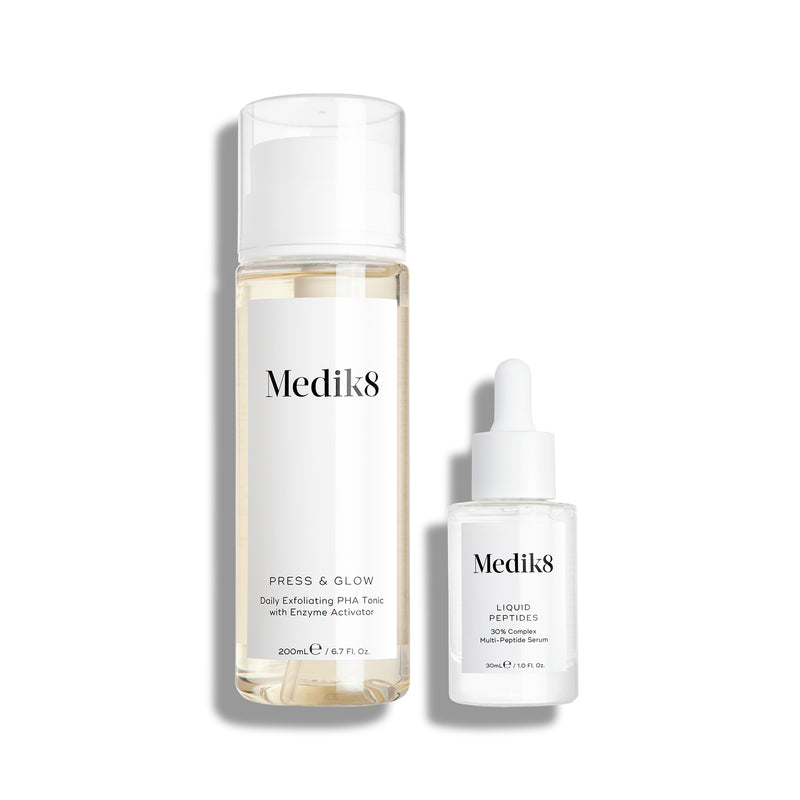 Medik8 Pack Press & Glow 200ml + Liquid Peptides 30 ml