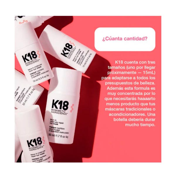 K18 Molecular Repair
Mascarilla reparadora 15ml