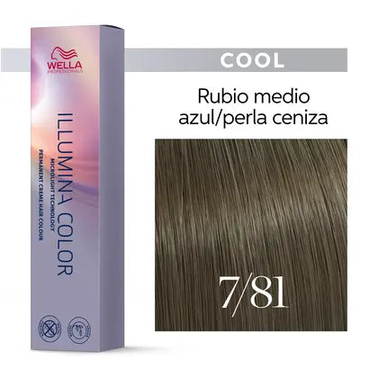 Wella Professionals ILLUMINA COLOR 7/81 RUBIO MEDIO AZUL/PERLA CENIZA 60ml