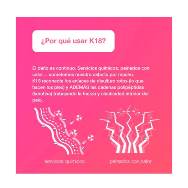 K18 Molecular Repair
Mascarilla reparadora 15ml