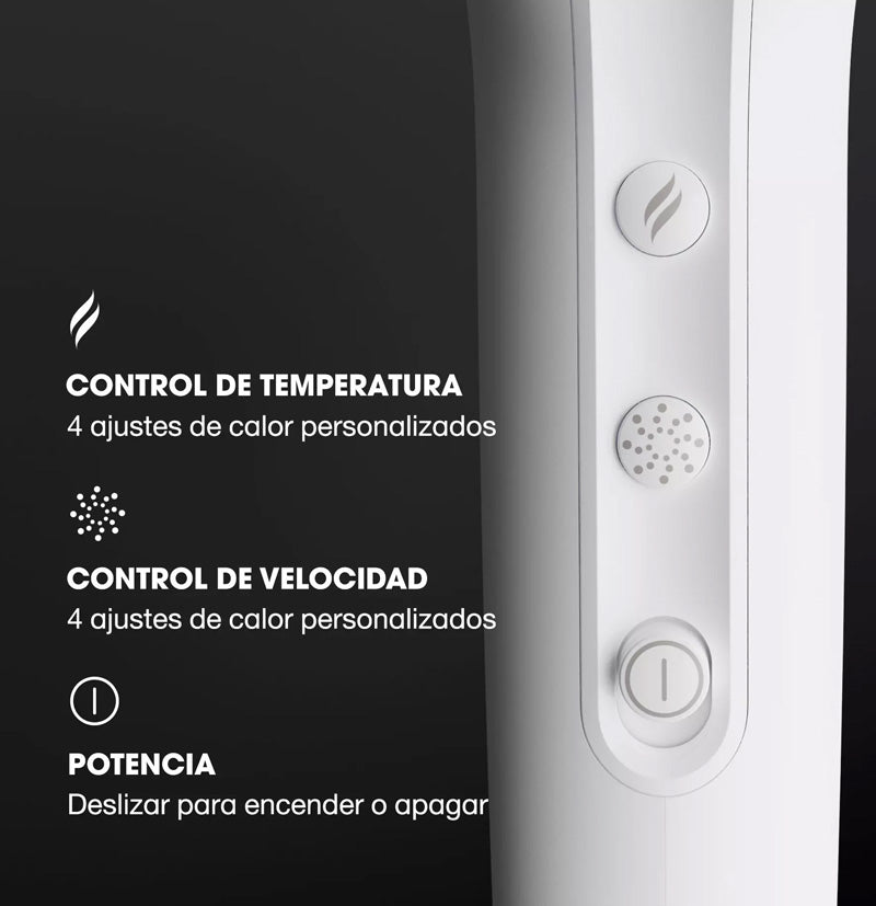 Secador Iónico profesional GHD Speed Blanco Plata