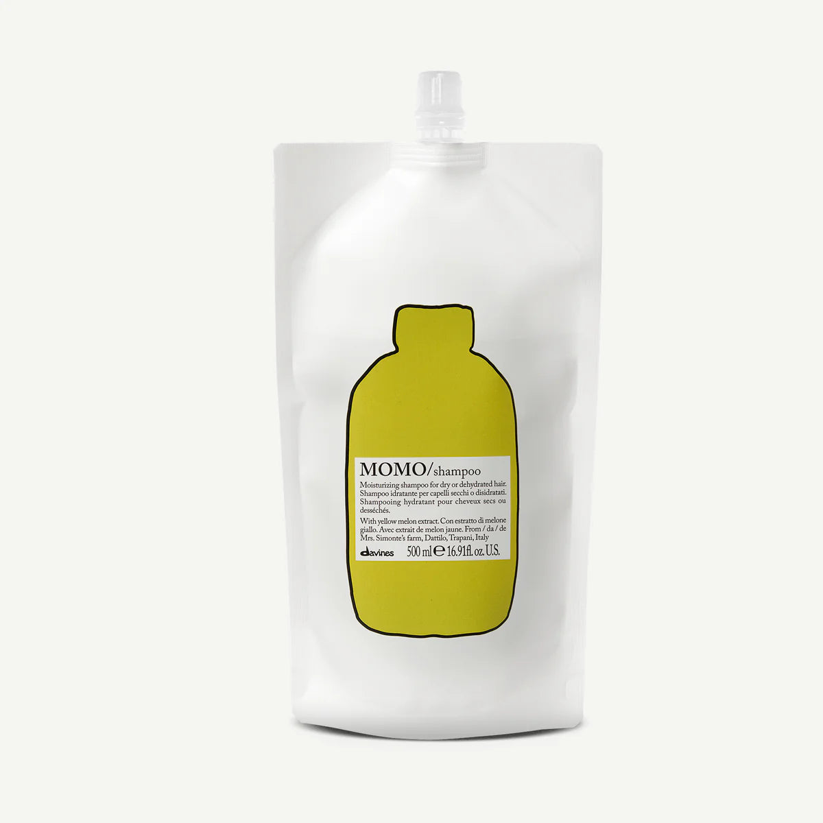 SET MOMO Shampoo 250ml + Refill Champú 500ml hidratante para cabello seco o deshidratado, más recarga