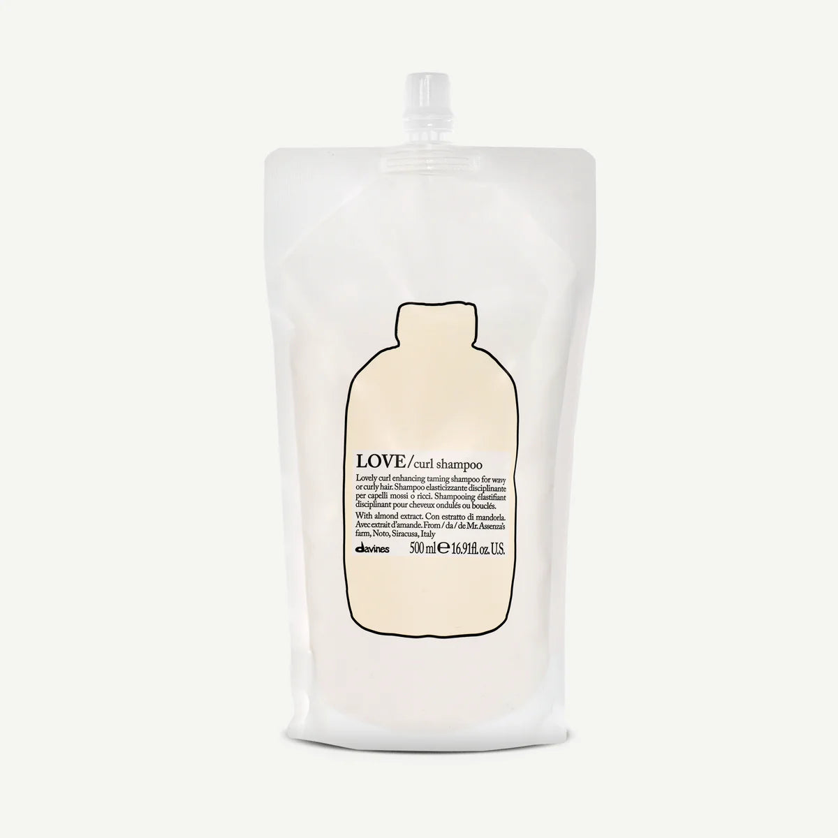 LOVE Curl Refill 500ml + Recarga 250ml Champú potenciador de rizos para cabello ondulado y rizado