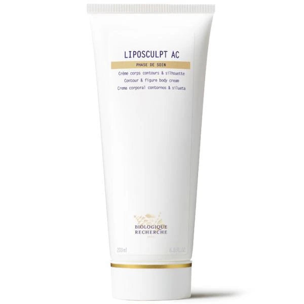 Crema corporal Liposculpt Ac de Biologique Recherche en tubo blanco, tratamiento remodelante para mejorar la firmeza y aspecto de la piel