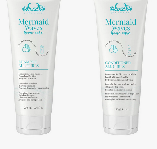 Pack Sweet Professional  Mermaid Waves All Curls Home Care 230ml x2